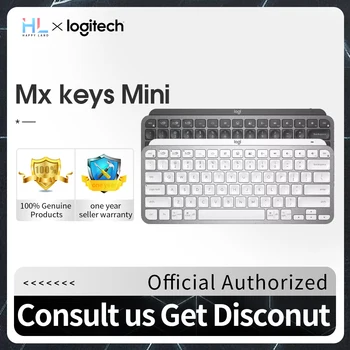 Sākotnējā Logitech MX Atslēgas Mini Bezvadu Tastatūra ar Aizmugurgaismojumu Kompakts 2.4 GHz bezvadu Tastatūra PC Klēpjdators