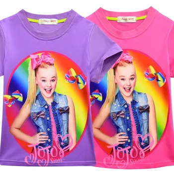 Ir 2021. Jaunu Top Cute Meitenes Drēbes Vasaras Jojo Siwa Apģērbu Komplekts Karikatūra Homewear Bērniem, Drēbes, T-Krekli Ikdienas Apģērbu Komplekti 3-12T