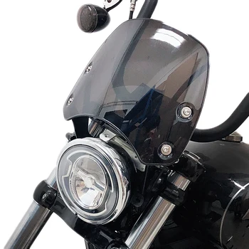 Dūmu Windshiled Ekrāna Vēja Segumu Ar Bagāžnieki Harley Softail Iela Bob 2018 2019 2020 2021