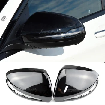 Spilgti melnā sānu spoguļi ietilpst atpakaļskata spogulī, cepures ar apskavas Mercedes-Benz C E S CZK G klases W205 W213 X253 2014-2019 LHD