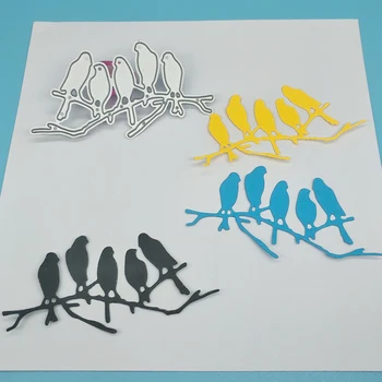 5 putni un filiālēm, metāla griešanas nazis pelējuma papīra amatniecība albums kartes veidne DIY apdare piederumi