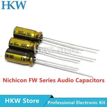 10pcs NICHICON 100UF 16V 5X11mm FW Sērijas Elektrolītisko Kondensatoru Hi-Fi Audio Kondensatoru Jaunu un Oriģinālu 16V100UF 5*11MM