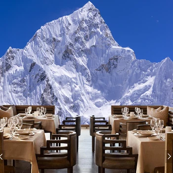 Lielas, modernas foto gleznojumi, sniega nepārsniedzamās kalni,dabas ainava tapetes dzīvojamā istabā dīvāns restorāns fona tapetes