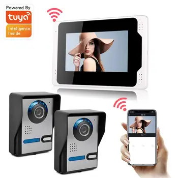 Tuya APP Kontroles Video Domofons 1080P Smart WiFi Security Video Durvju Tālrunis Vizuālo Ierakstu Durvju Maksimālais Atbalsts 32G TF Kartes