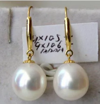 stunninga pāri 12-13mm dabas baroka white pearl earring14k