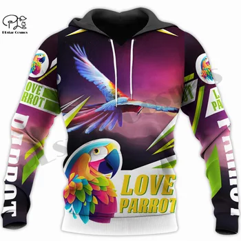PLstar Cosmos Jaunāko 3D Drukāšanas Papagailis Putnu Mīļotājs Dāvanu Mākslas Smieklīgi Harajuku Streetwear Gadījuma Unikālo Unisex Hoodies/Krekls/Zip 8
