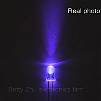 1000/GAB Bezmaksas piegāde LED lampa pērles 5MM Violeta DIP-line f5 gaismas diodes