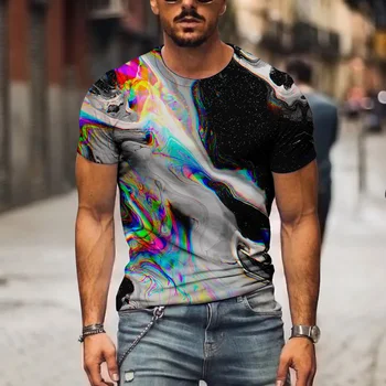 Ir 2021. Vasaras karstā pārdošanas vīriešu modes trīsdimensiju grafikas 3d drukāšanas vīriešu ikdienas krekls jautri streetwear tendence krekls
