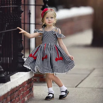 Ir 2021. Jaunas Meitenes Vakara Kleita Princese Meitenes Vasaras Kleitu Dizaineru Tērpu Enfant Drukas Tīkla Loku Meitene Puse Kleitas, Bērnu Drēbes