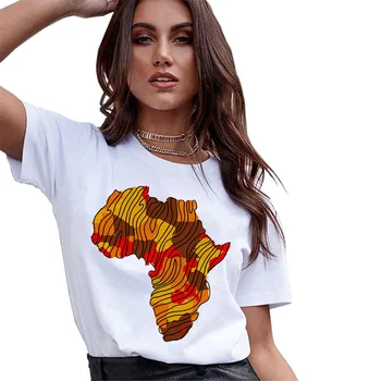 Sieviešu Vintage Apģērbu Ar Īsām Piedurknēm Karikatūra Āfrikas Smieklīgi Vasaras Camisetas Mujer De Tees Apģērbu, Sieviešu Topi, T Krekls, T-Krekls
