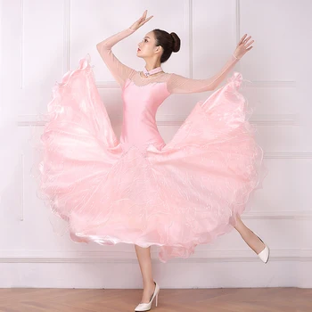 rozā balles deju kleitas Valsis kleita sociālo deju kleitu Liriska deja kostīmu bumbu kleita šūpoles kleitu gaismas kostīmi rumba