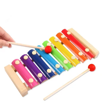 Klauvē Xylophone Gudrības Koka Instrumentu Juguetes Apguves Un Mūzikas Muzikālā Rotaļlieta Xylophone Xylophone Bērniem