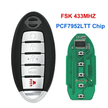 Auto Keyless Smart Remote Taustiņu 433Mhz ar ID46 Čipu PATRULĒŠANAS Armada CWTWB1G744 Viedajiem Smart Key