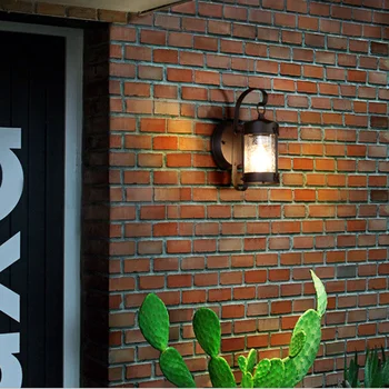 Retro Sienas Lampas LED Āra Sienas Gaismas Ielas Veikala Apdare Loft Stilā, alumīnija 85 - 265V āra Ķermeņi Melnā lampa E27