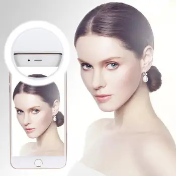 Unikālo 36LED USB Uzlādes LED Selfie Gredzenu Gaismas Izmantot, Lai Tālrunis Papildu Apgaismojums Nakts Tumsu Selfie Uzlabot Aizpildīt Gaismas