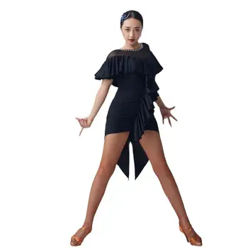 LP-2002 Jauns valsts standarts latīņamerikas deju conjoined prakses kleitu pasūtījuma pieaugušo sieviešu cha-cha vēršu cīņās deju kleitu pārdošanā