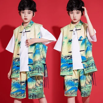 Hip-Hop Bērnu Moderns Apģērbs Ķīniešu Stila Džeza Deju Tērpi Bērniem Zaudēt Kpop Tērpiem Meiteņu Sniegumu Valkāt DQS9837