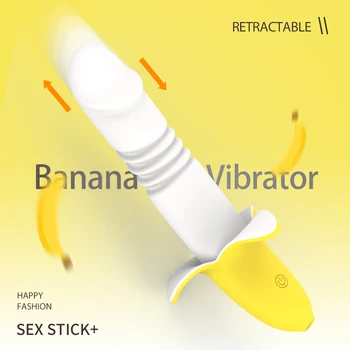 Banānu Vibrators Teleskopiskie Dildo Seksa Mašīna 12 Režīmā G Spot Masturbator Massager Maksts Vibratori Seksa Rotaļlietas Sievietēm