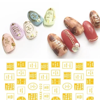 3D Nagu Uzlīmes Sajauc Japāņu Stilā Vēstuli Nail Art Uzlīme DIY Manicuring Apdare Padoms
