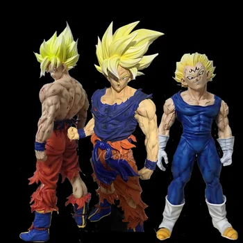 43cm Dragon Ball Z GK Son Goku Majin Vegeta Attēls GK Super Saiyan Rīcības Attēls PVC Kolekcija Statuja Modelis Statuetes Rotaļlietas, Dāvanas