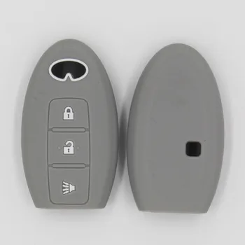 Silikona Atslēgu Gadījumā, Nissan Altima Maxima Infiniti EX FX G37 Q60 QX50 QX70 5 Pogas Keyless Tālvadības Pults Vāciņu