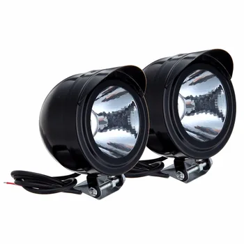 JX-LCLYL 2gab 3W Universal LED Motocikla Priekšējo Miglas Lukturu Vietas Gaismas Lampa Balta