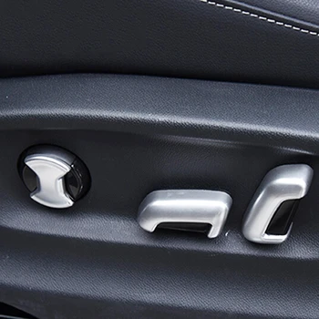 ABS Chrome Car Styling, Lai JETTA MK6 Piederumi 2015 2016 2017 2018 Auto Sēdekļa Regulēšanas Slēdzis Apdare Vāciņš Melns