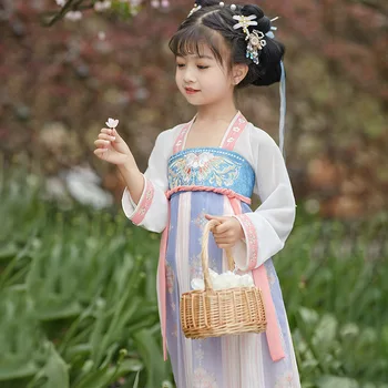 Ķīniešu Stila Meitene Sākotnējā Hanfu Kleita Skatuves Kostīmu Tradicionālo Tang Uzvalks Pasaku Gudrs Tauriņš Izšūšanas Komplekts Princešu Svārki