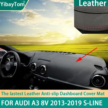 Augstas Kvalitātes PU Ādas Paneļa Anit-slip Anti-UV Segtu mat Aizsardzības Paklājs Audi A3 8V 2013-2019 S-line piederumi