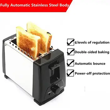 750W 220V Tosteri Maizes Tosteri, cepšanas krāsns virtuves tehnika grauzdiņš mašīna brokastis sendvičs ātri drošības maker
