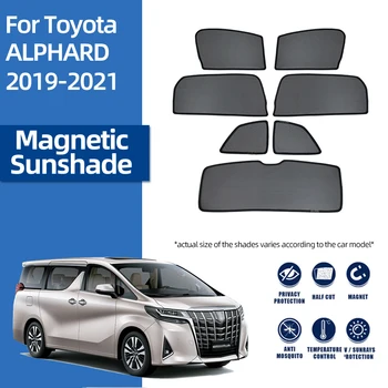 Toyota ALPHARD VELLFIRE 2019-2022 Magnētisko Auto Saulessargs Sejsegu Priekšējā Vējstikla Acs Kadru Aizkaru Aizmugurējo Sānu Logu Saules Ēnā