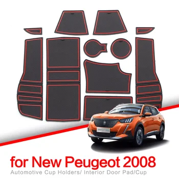 ZUNDUO Anti-Slip Vārtiem Slots Kausa Mat Peugeot 2008 e-2008 GT Line 