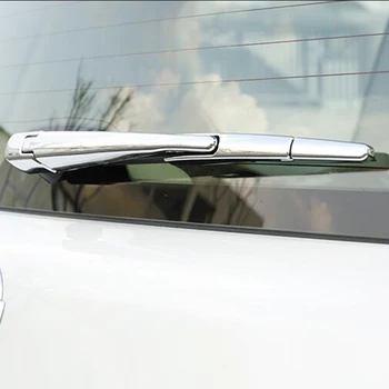 Priekš NIssan Patrol Armada Y62 2017 2018 ABS Plastmasas Chrome automašīnas aizmugurējā stikla tīrītāja sloksnes Vāciņš Melns auto stils Aksesuāri 4gab