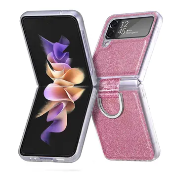 Locīšanas Dizains, Bling Slim Aizsardzības Case for Samsung Galaxy Z Flip4 5G Flip 4 Flip3 Flip 3 Anti-Scratch Telefonu Aksesuāri Gadījumos