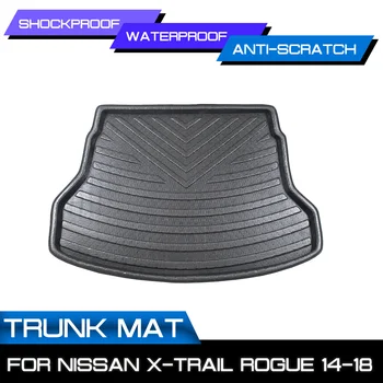 Auto Aizmugures Trunk Boot Mat Ūdensizturīgu Grīdas Paklāji, Paklāju Anti Dubļu Renes Kravas Starplikas Par Nissan X-Trail Negodīgi 2014-2018