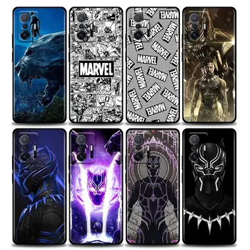 Brīnums Avengers panther Komiksu Phone Gadījumā Xiaomi Mi 12 12X 11T X4 NFC M3 F3 GT M4 Pro Lite NE Poco M3 M4 X4 Redmi Melns Segt