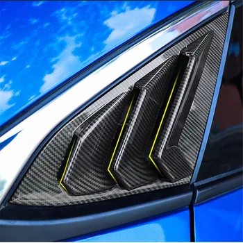 Honda Civic 2016 2017 2018 2019 Melna Oglekļa Šķiedras Auto Stiklu Trīsstūris Apdares Veidošanas Piederumi