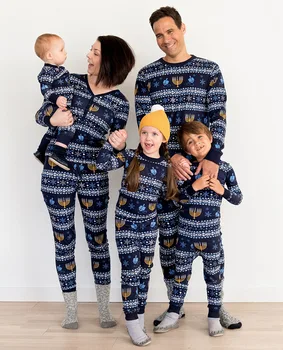 Ziemassvētku Pidžamu Ģimenes Saskaņošanas Pidžamu Pašu Modeli Drukāt Sleepwears Zēniem un Meitenēm, Vīriešiem un Sievietēm, Vecāks-bērns 