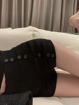SVOKOR Sieviešu Bikses Asimetrisks Krūtīm, Līmēšana Šorti Slim Montāžas tīrtoņa Krāsas Šorti ar Augstu Vidukļa Dizaina Šorti Ikdienas īsās bikses-Šorti