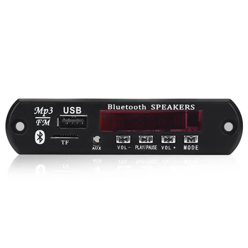 Bluetooth 5.0 MP3 Decoder Valdes DC 5V, 12V Automašīnas FM Radio Modulis Atbalsta TF USB AUX Auto Tālruni