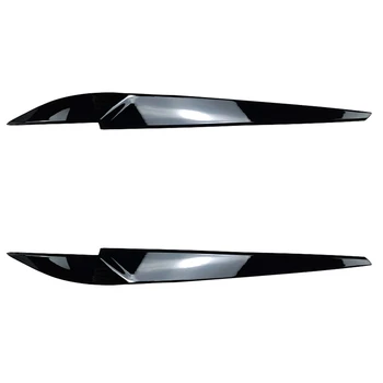 Priekšējo Lukturu Vāks Galvas Gaismas Lampa Plakstiņu, Uzacu Melns, ABS BMW X5 X6 F15 F16 2014-2018 Gloss Black