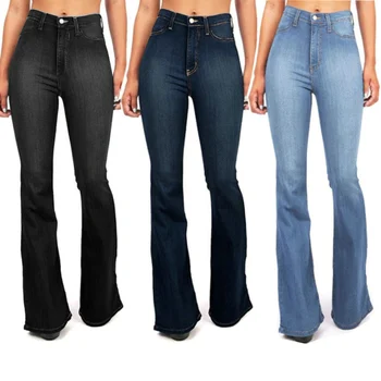 Sieviešu Bikses Slim Jeans Sieviešu Augsto Vidukli Jean Džinsa Bikses Sieviete Apģērbs Sieviešu Apģērbs Stiept Plaša Kāju Elsas Streetwear