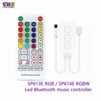 SP613E RGB/SP614E RGBW 3CH 4CH Bluetooth saderīgu LED Mūzikas Kontrolieris Ar INFRASARKANO Tālvadības WS2813 WS2815 Pikseļi, LED Sloksnes Gaismas