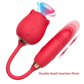 Rožu Nepieredzējis Vibrators 10 Veidu Vibrācijas Clit Sūcējs Dzelksnis Blowjob Klitora Stimulācija Sieviešu Masturbācija Seksa Rotaļlietas Sievietēm