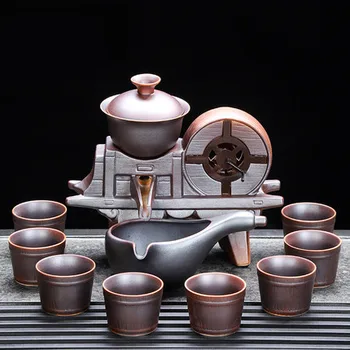 Radošā Slinks Automātiskā Tējas Set Home (Sākuma Tējas Galda Kopums Keramikas Kung Fu Tējas Tase Tējkanna Bezmaksas Piegāde