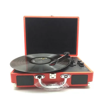 Čemodāns Vinilplašu Vintage LP Atskaņotājs/usb Phonograph ar iebūvētiem Skaļruņiem