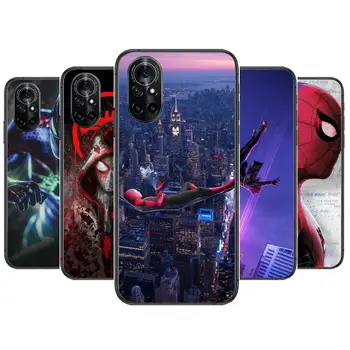 luksusa zirnekļcilvēka Skaidrs, Tālrunis, Gadījumā, Huawei Honor 20 10 9 8 7 5T X Pro Lite 5G Black Etui Coque Hoesjes Komiksu Fash dizains