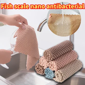 Virtuves Anti-grease tīrīšanas lupatas efektīvu Super Absorbējoša Microfiber Tīrīšanas Audums mājas mazgāšanai trauku, virtuves Tīrīšanas dvielis