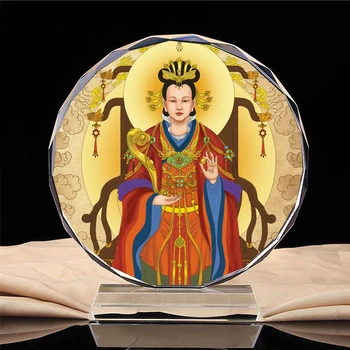 Taoist nemirstīgs statuja, portrets karaliene māte, yaochi zelta māte - Rietumu Karaliene Māte, kristāla rotājumi, amatniecības izstrādājumus