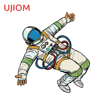 UJIOM 13cm x 12.1 cm Astronauts Grib Ķēriens Sienas Uzlīmes Personības Guļamistaba Uzlīmēm, Sauļošanās Ledusskapis Čemodāns Apdare